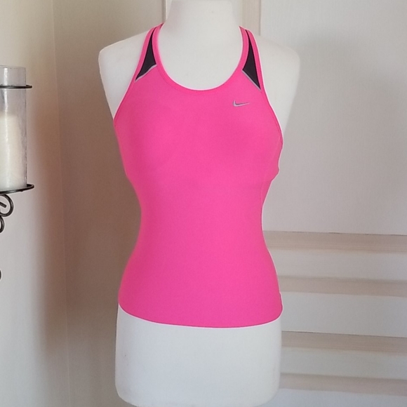 Nike neon pink tback tank